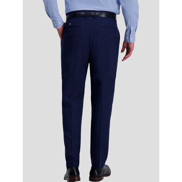 New Men's Haggar Navy Smart Wash Repreve Classic Fit Dress Pants 38x30 - Picture 2 of 6